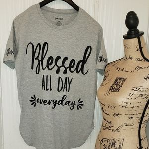 Women's Blessed T-shirt Gray Size 3x NWOT